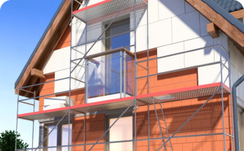 Obra compleja con fachada ventilada o SATE